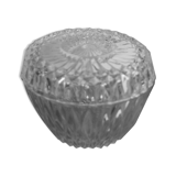 Round sweetener lid carved glass Duralex