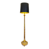 French floor lamp in fluted and gilded wood, Louis XVI style, twentieth century