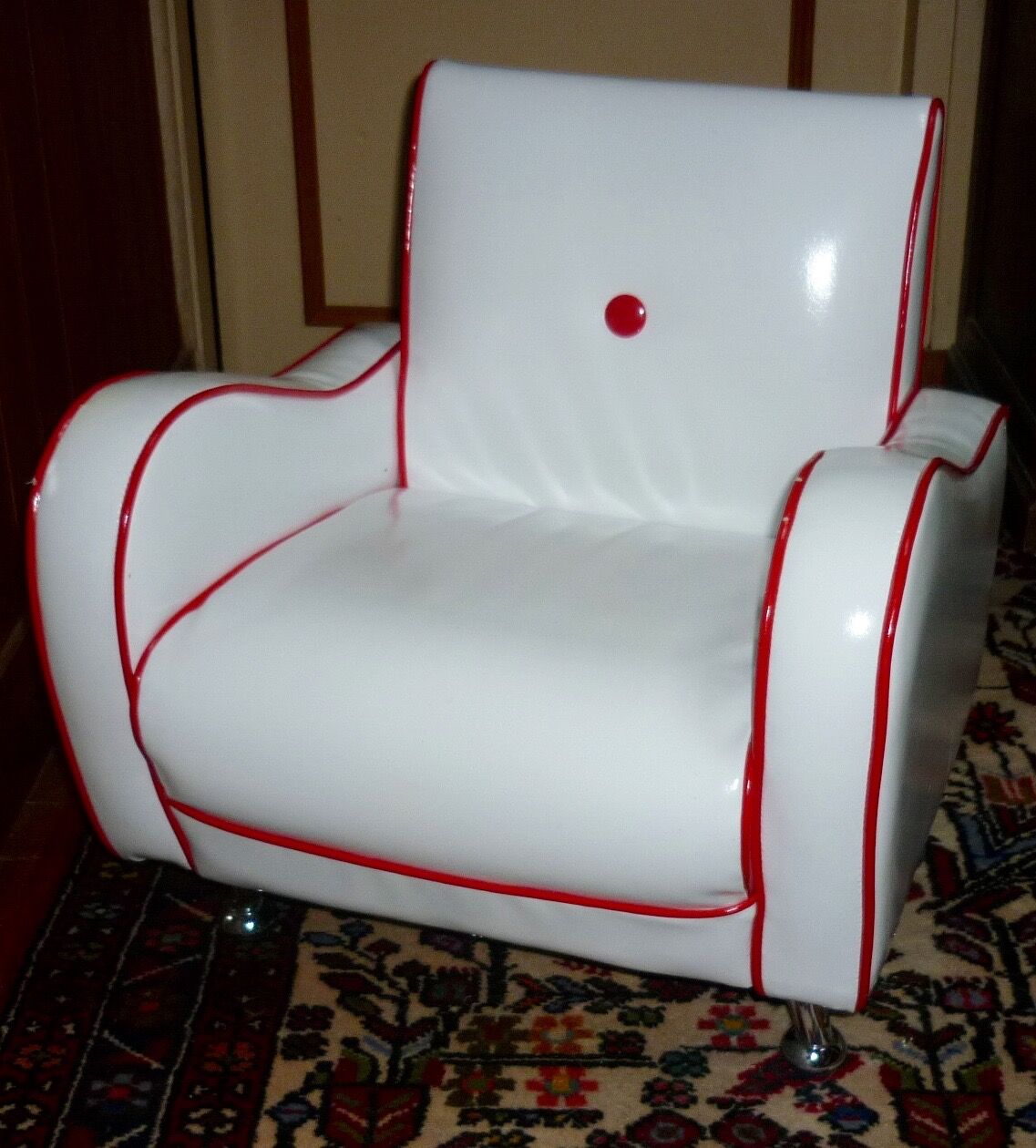 Leather-like children's club chair