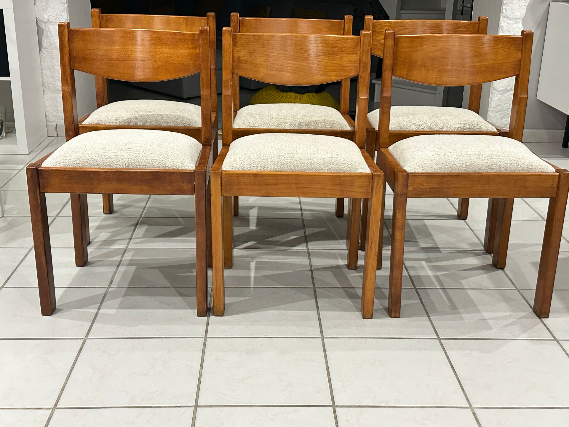 Set of 6 elm chairs from Regain vintage 1980.