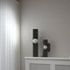 Lampe de table, grand modèle - gris foncé, en céramique, œuvre contemporaine.