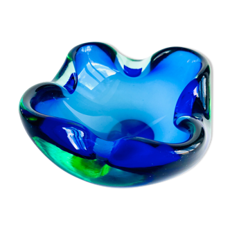 Vintage blue ashtray, Murano