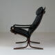 Vintage leather Siesta armchair with armrests by Ingmar Relling, Norway 1970