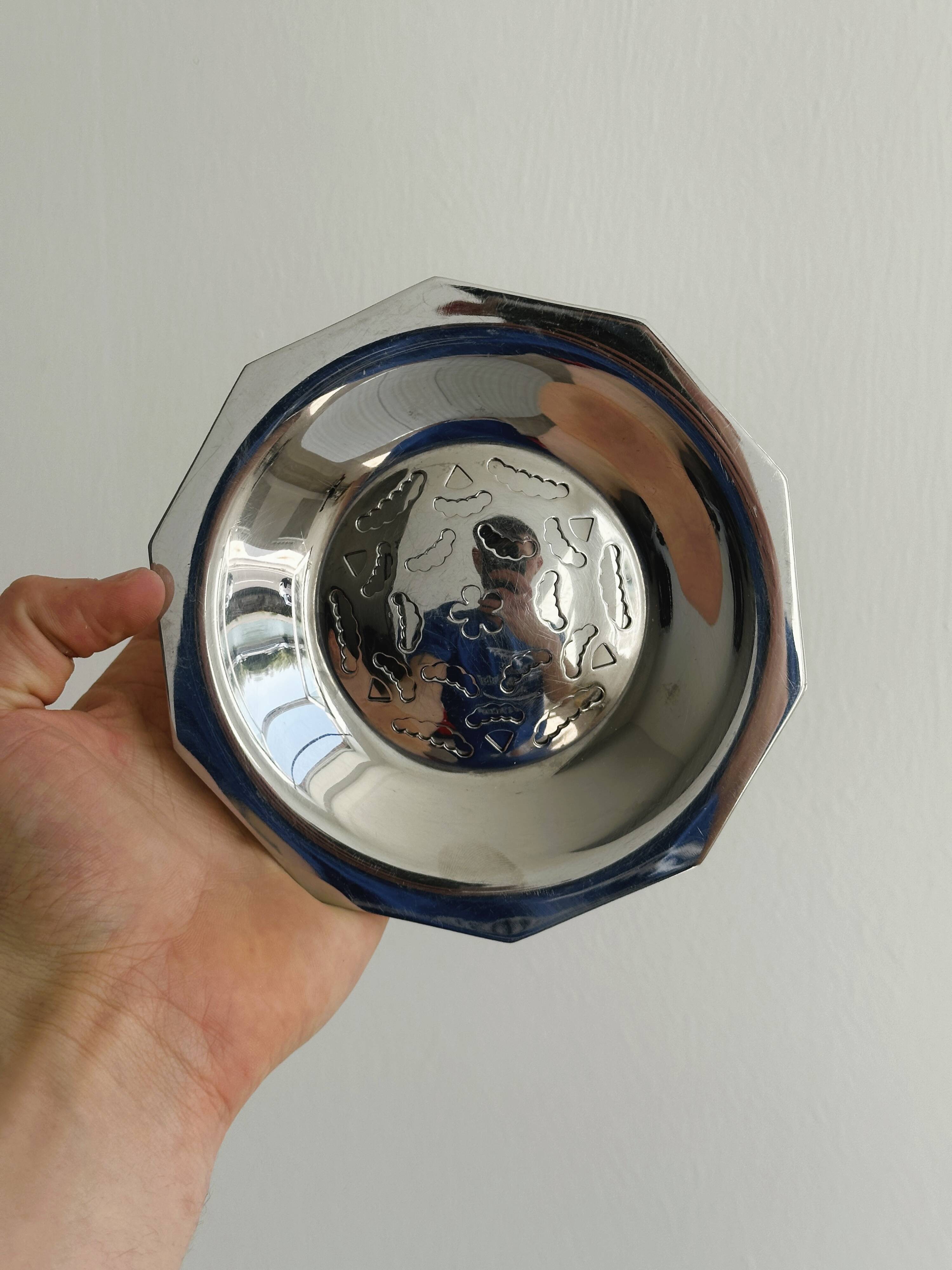 Antique metal butter dish