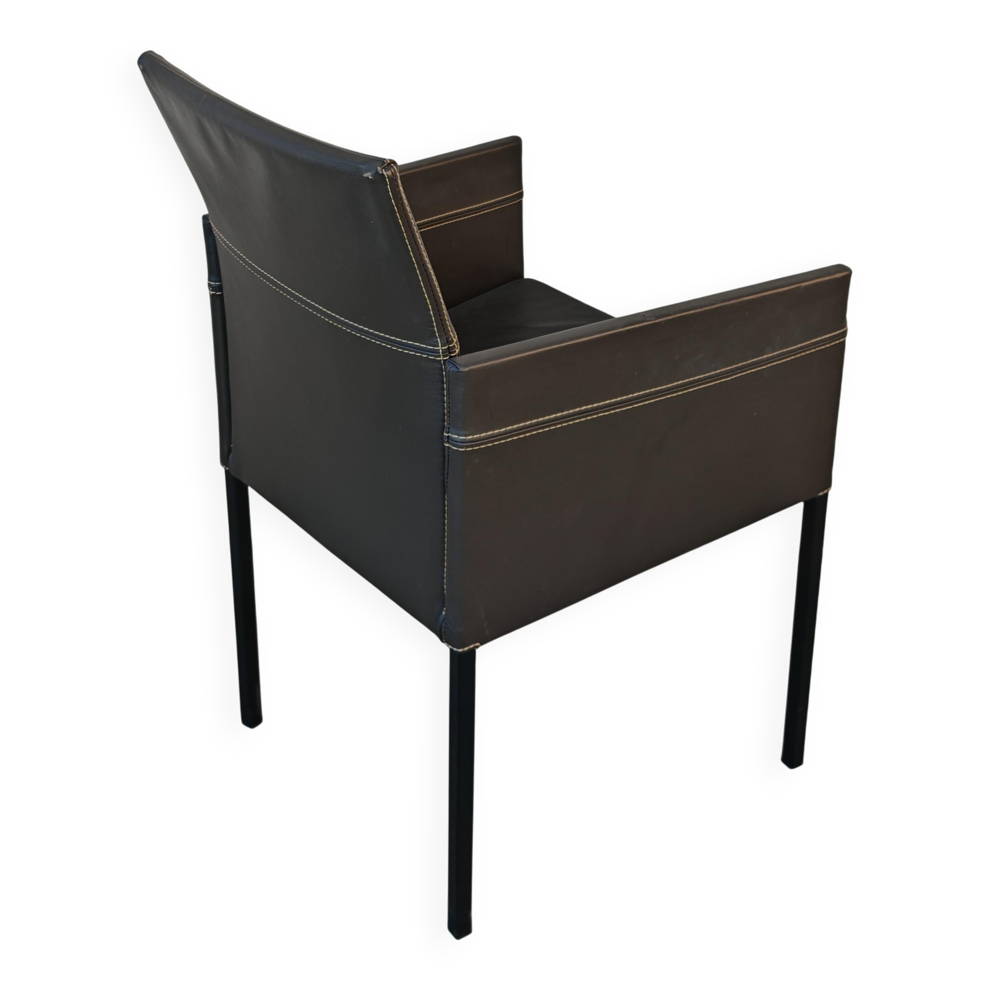 Pair of leather armchairs Texas by Karl Friedrich Förster for KFF
