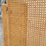 Vintage wicker claustra screen - 1950s