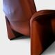 Pair of reclining lounge chairs DS 50 De Sede – Cognac Leather