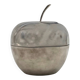 Modern silver-plated apple shaped decorative box, Christofle France 1970s