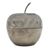 Boîte décorative en forme de pomme en argent massif, Christofle France années 1970