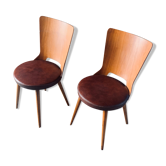Paire de chaises baumann modèle Dove années 60