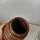 Vintage Fat Lava Vase: West German Brown Glazed Ceramic, Retro Boho Decor