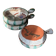 3 Vallauris fondue pots with thistle decoration by Etienne Daniel