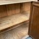 Art Deco sideboard renovated in solid walnut with black marble, 1930.