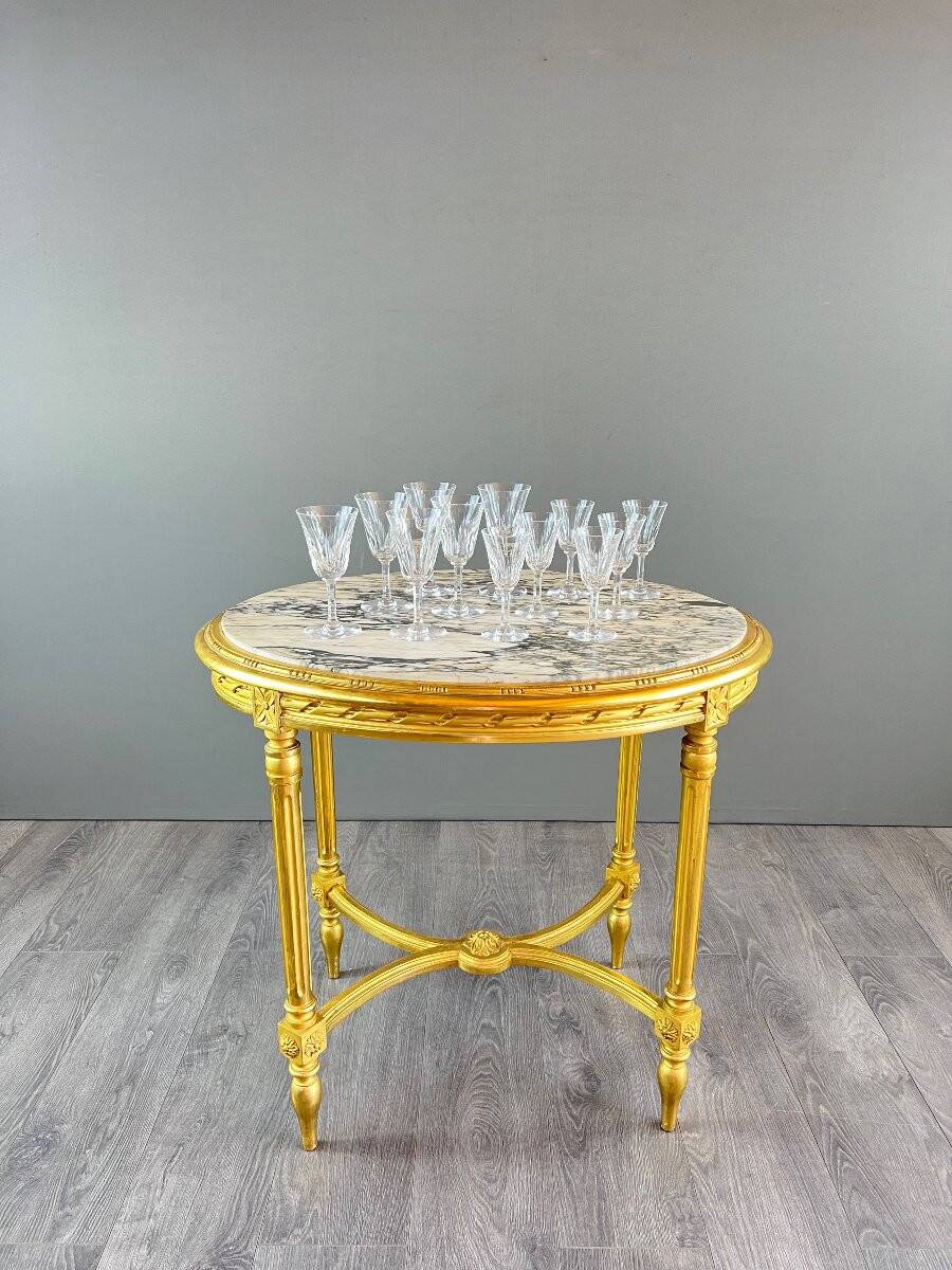 Saint Louis Crystal Glass Service, Cerdagne Pattern, 20th Century