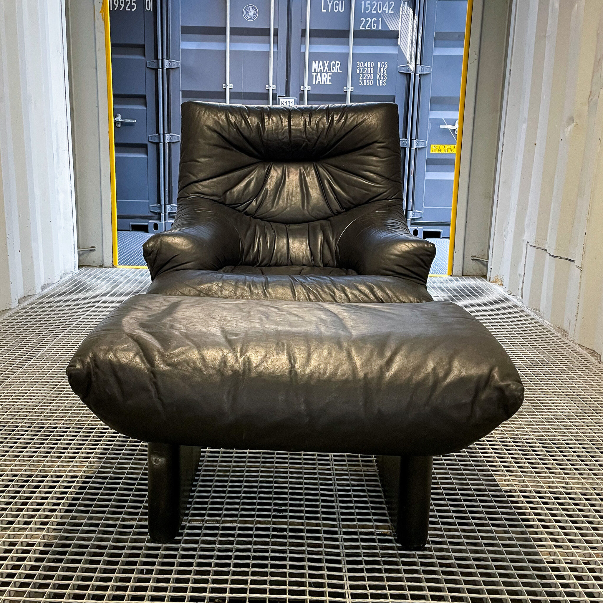 Ligne roset - armchair driver and sound ottoman 70's