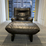 Ligne roset - armchair driver and sound ottoman 70's