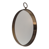 Svenskt Tenn company, mirror with brass frame, pocket watch shape, modern Swedish.