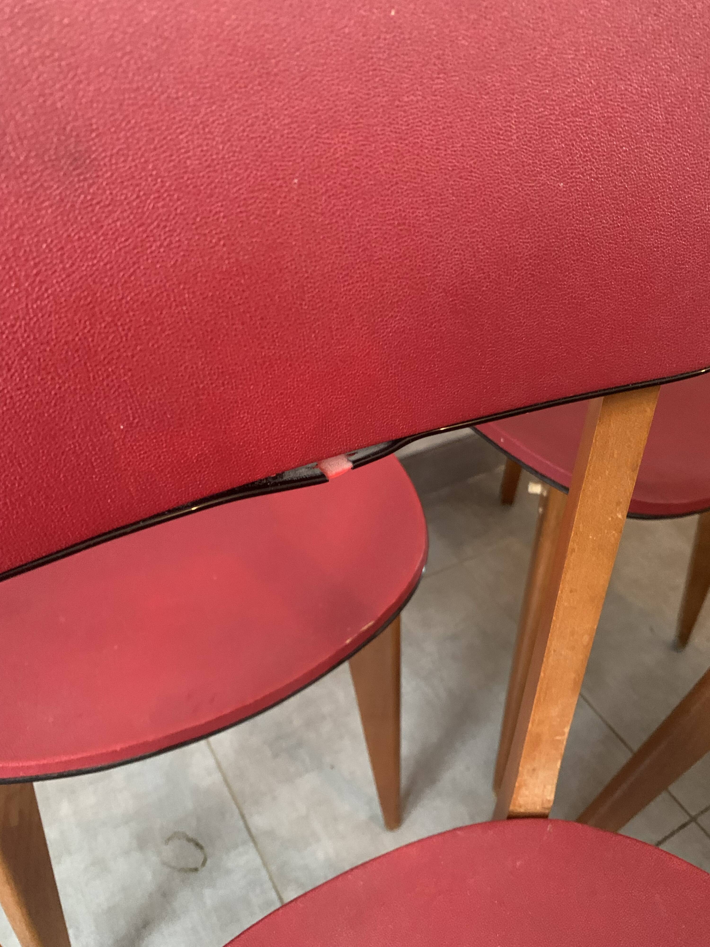 Set de 4 chaises bistrot vintage, années 50 (Taille adulte)