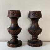 Wooden candle holders