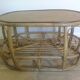 Table basse bambou et rotin vintage des années 70