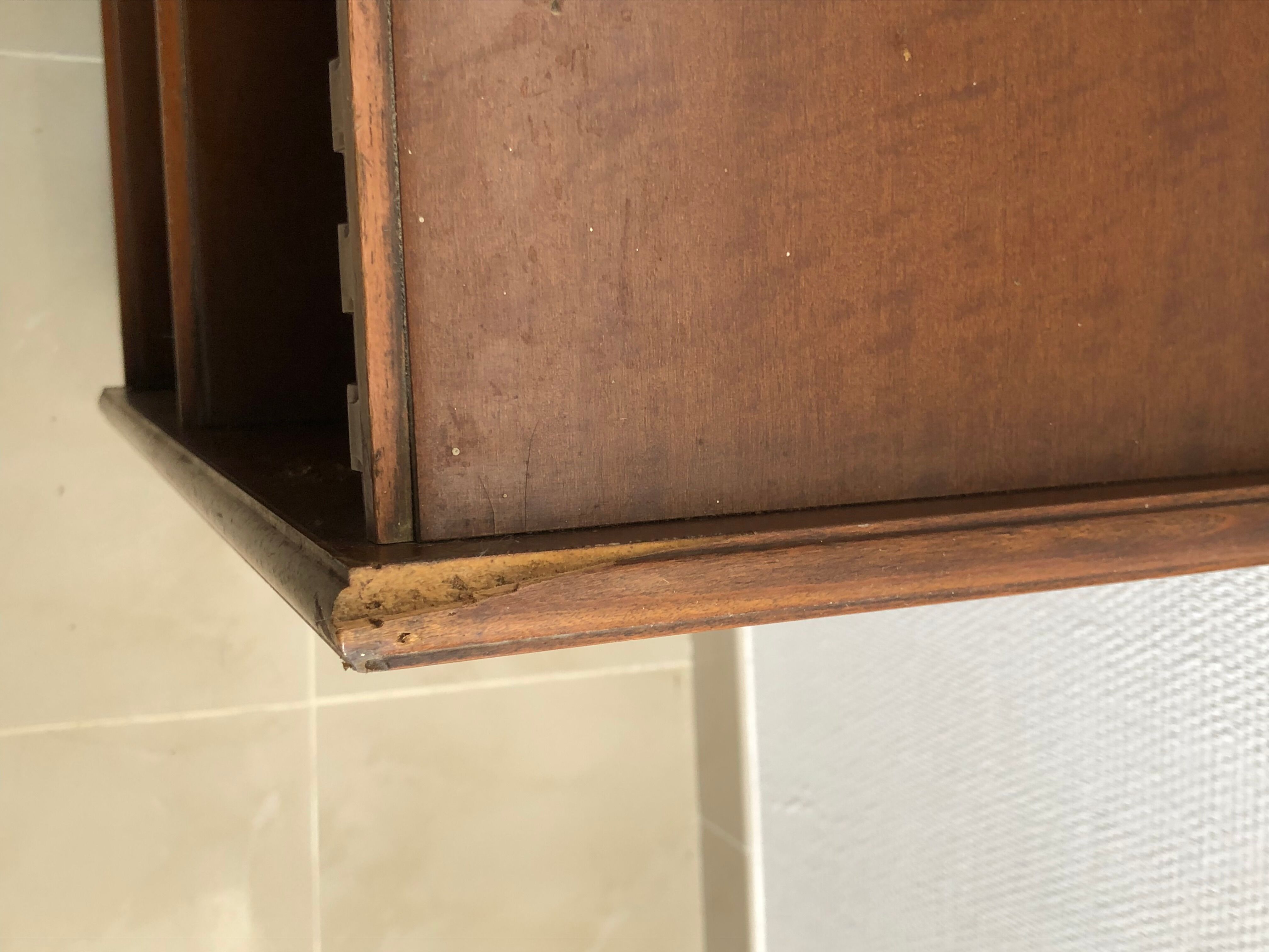 Bookcase in vintage wood
