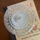 Wall-mounted ceiling light transparent glass vintage 1970s fixture