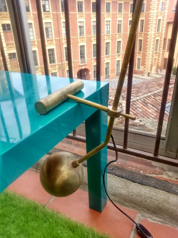 Lampe de bureau à contrepoids dans le style des créations italiennes des années 50