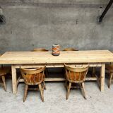 Old fir farm table 1930-1950 vintage country table