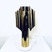 Type 742 Brass Coloured 'Orgue' Table Lamp, Possibly Maison Charles, France, 1960S