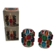 Pair of 70s Rainbow tealight holders