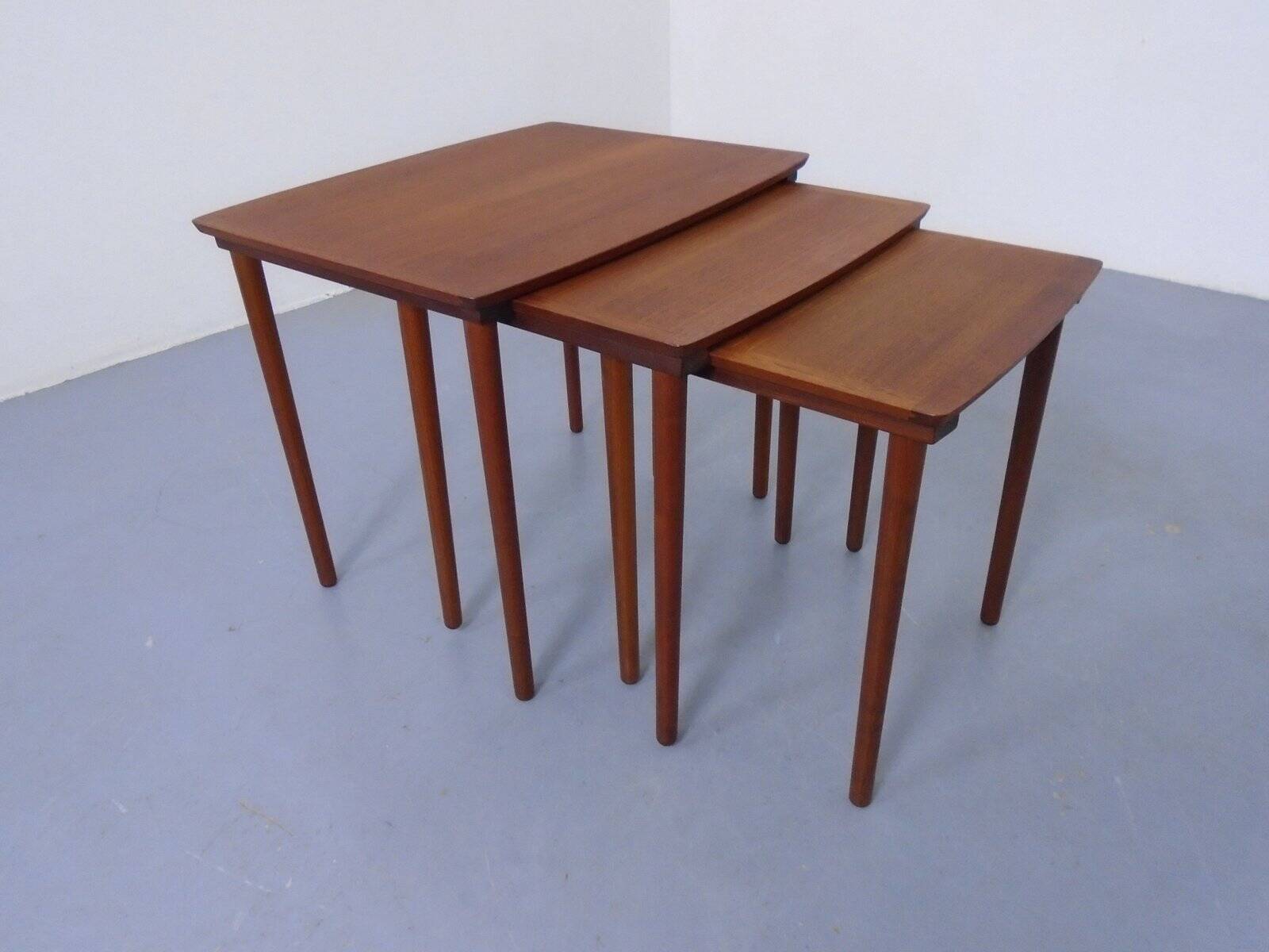 Danish Teak Nesting Tables from Møbelintarsia, 1960s, Set of 3