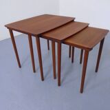 Danish Teak Nesting Tables from Møbelintarsia, 1960s, Set of 3