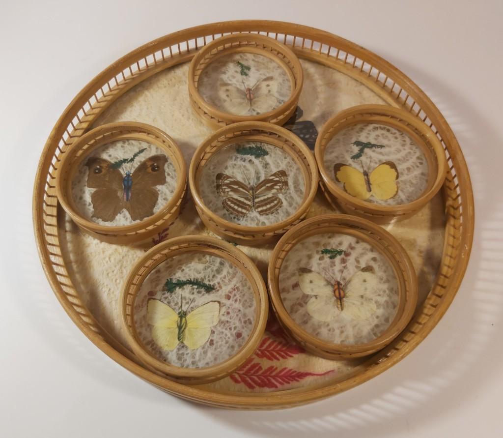 Top and coaster butterfly from the 70s