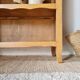 Honey-coloured antique wooden bookcase - antique library