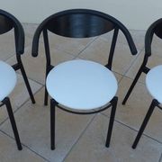 6 chaises style gondole structure métallique intérieur et extérieur