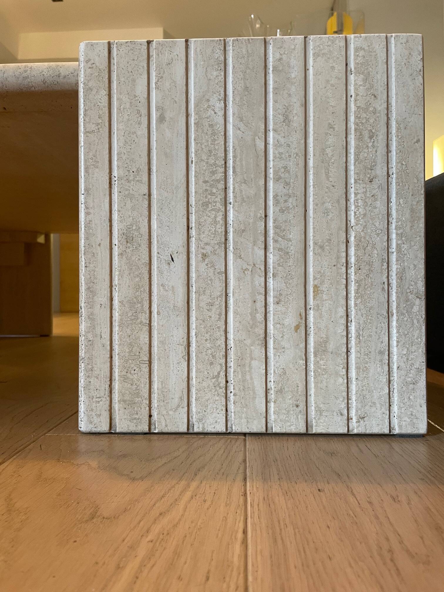 Roche Bobois “eye” travertine table