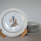 7 bird dessert plates