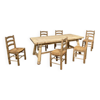 mulched table and chairs by Georges Robert 1950s