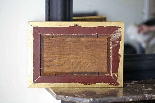 Bazil (XXe siècle) huile sur panneau 'bateaux français prenants la mer