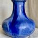 Grand vase Grés flammé bleu vintage 1930