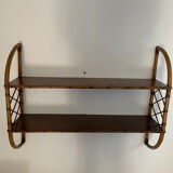 Vintage rattan shelf