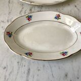 Duo of raviers digoin sarreguemines small flowers 50s