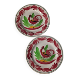 Set of two Digoin Sarreguemines plates