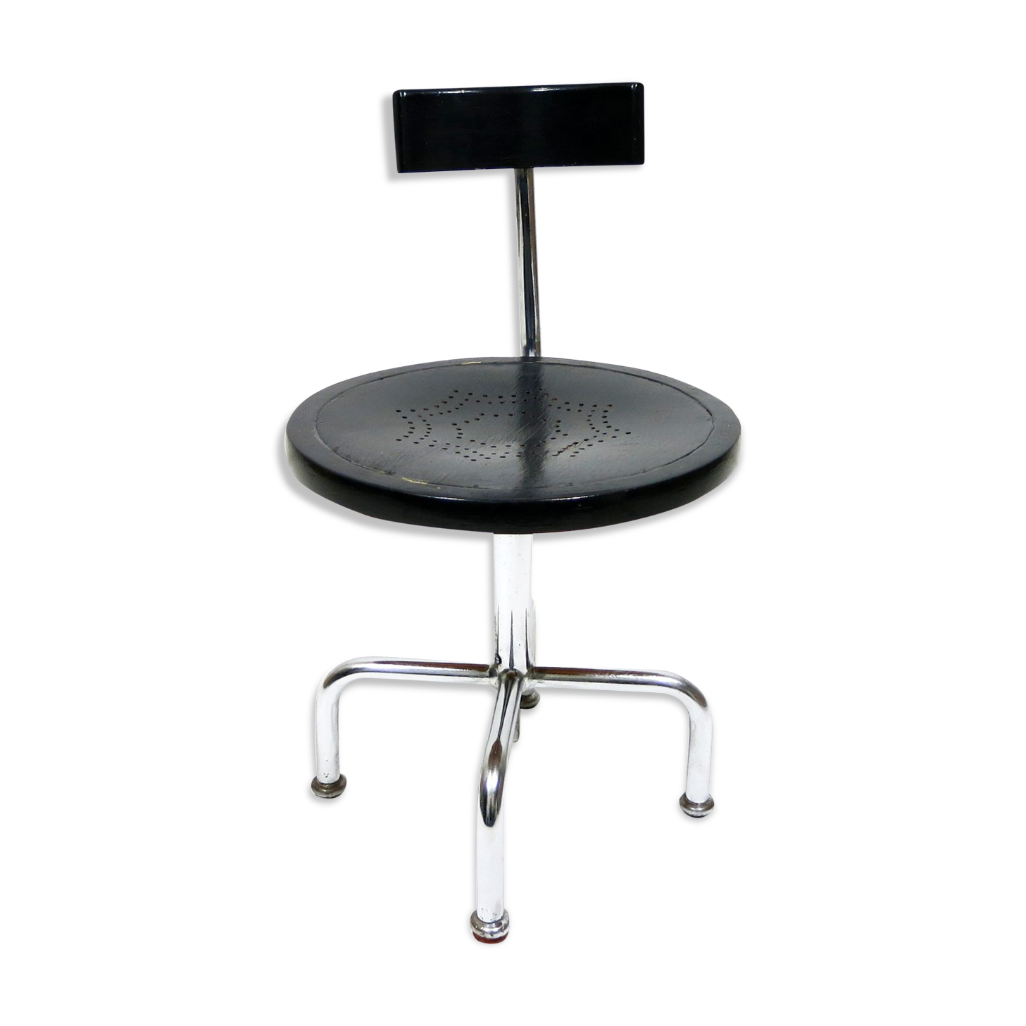 Architects chair with tubular steel frame, height adjustable