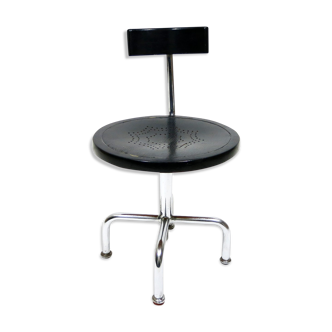 Architects chair with tubular steel frame, height adjustable