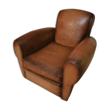 Leather club armchair