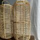 Large lantern-shaped rattan pendant lamp H50 D24