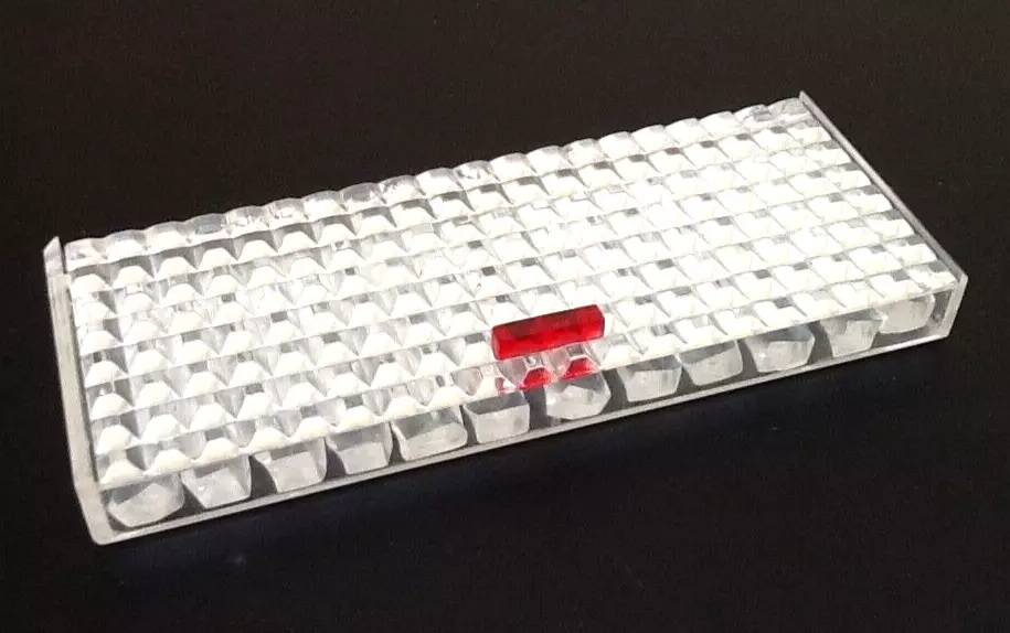 Années 1970 coffret 12 porte-couteaux plexiglas transparent