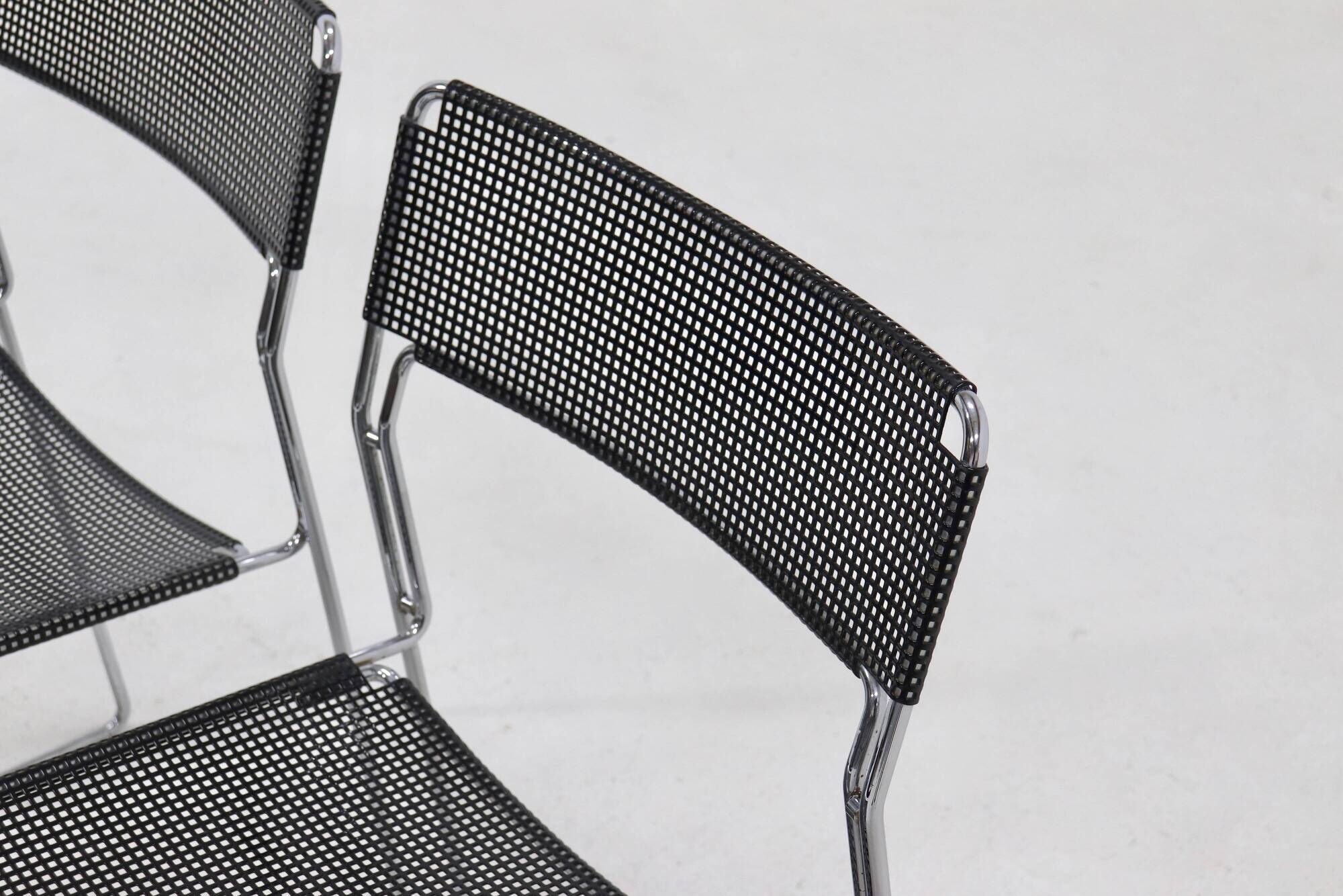 Set of 4 "Sultana" stacking dining chairs by Arrben Italy, 1980s