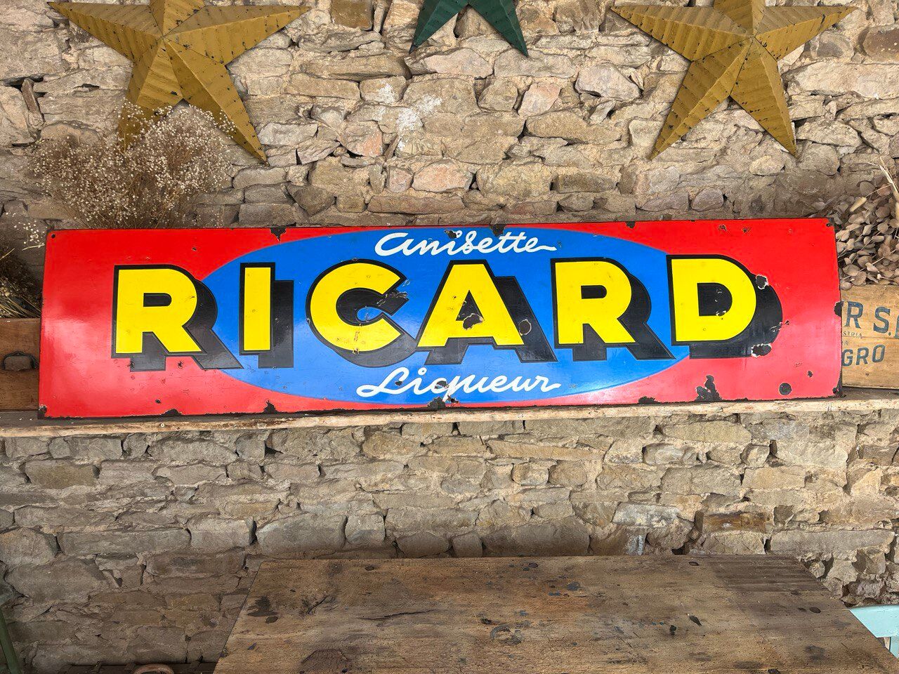 Enamelled plate Ricard XXL